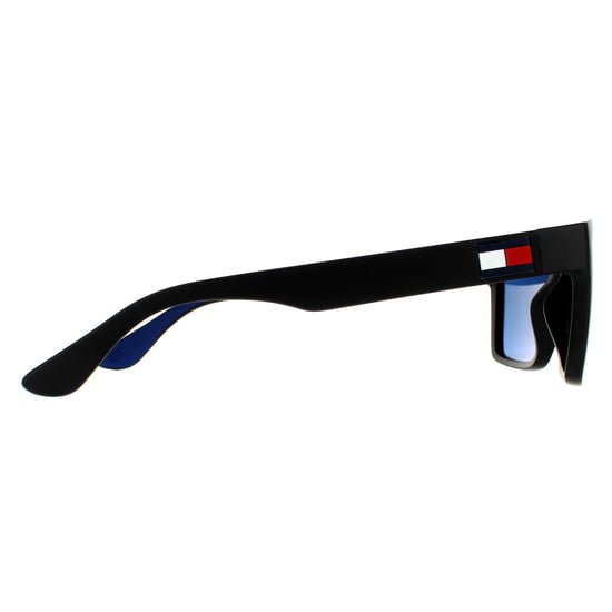 Tommy Hilfiger Rectangle Mens Matte Black Grey Infrared Sunglasses - Image 4