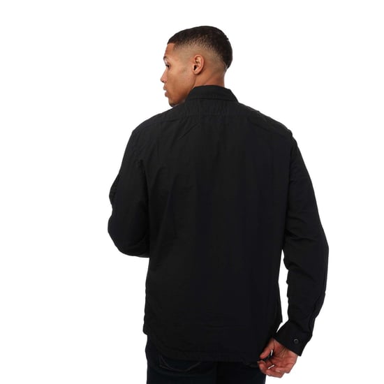 Men's C.P. Company Tayon L Ziped Shirt in Navy