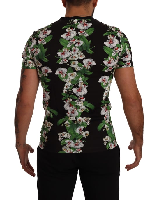 Camiseta de hombre con estampado floral negro de Dolce & Gabbana - Image 5