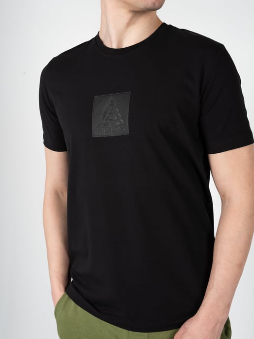 Iceberg T-Shirt C-Neck del hombre negro - Image 5
