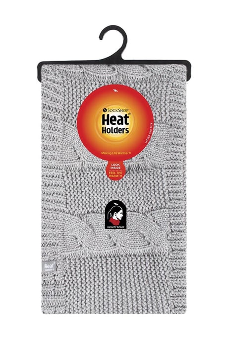 Heat Holders - Bufanda Térmica Infinity Snood con Forro Polar Suave de Invierno para Mujer - Gris Claro - Image 2