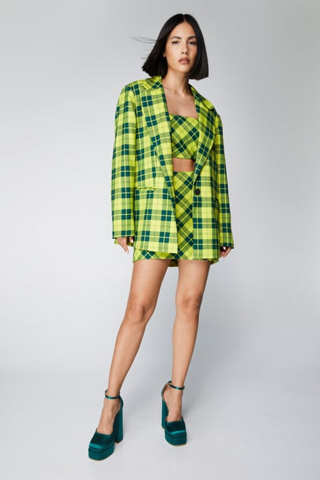 Check Tailored Mini Skirt