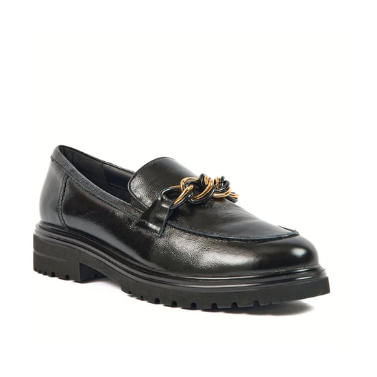 Pod Tate Faux Leather Women's Black Loafers - Image 1