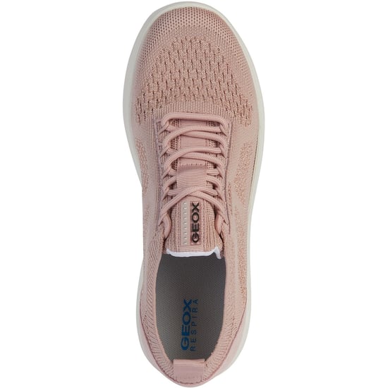 Geox D Spherica A Leather Women's Light Rose Trainers - Image 4