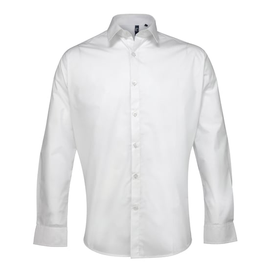 Premier Supreme Heavier Weight Poplin Long Sleeve Work Shirt (White) - Image 1
