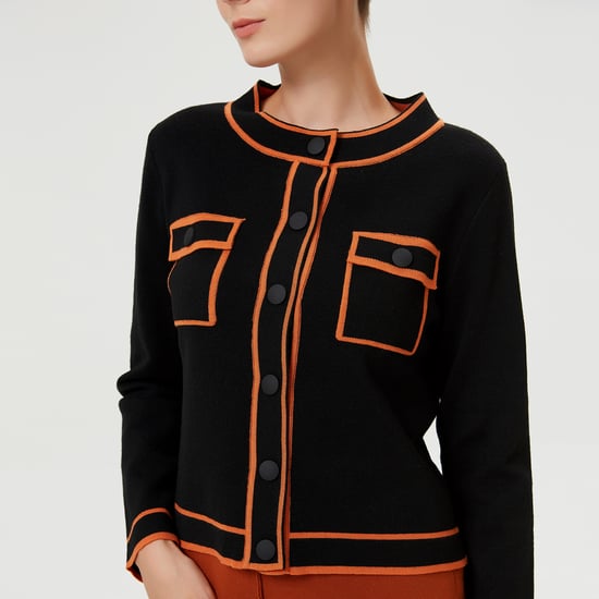 Short jacket with contrasting braids - Image 4