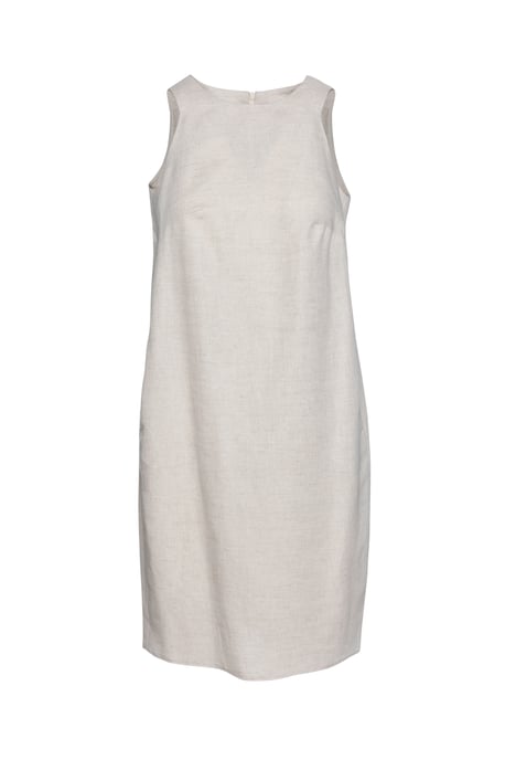Sand Colour Sleeveless Sack Dress