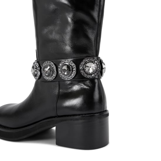 Kurt Geiger London Leather Octavia Knee Pull On Boots
