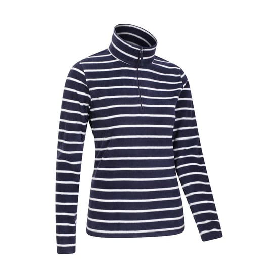 Mountain Warehouse Womens/Ladies Camber Striped Half Zip Fleece Top (Navy) - Image 3