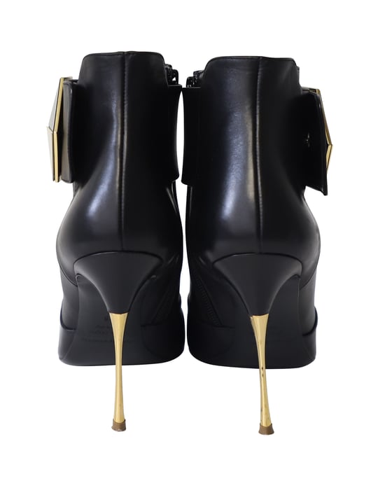 Nicholas Kirkwood Hexagon Ankle Boots in Black Leather - Image 4