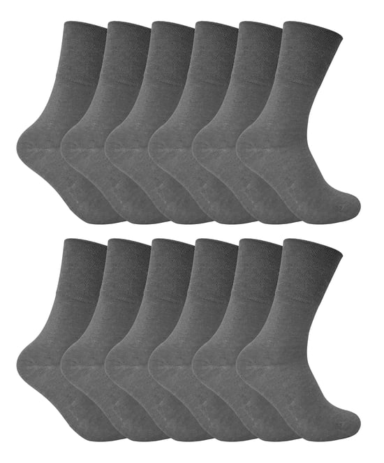 Pack de 12 Calcetines Diabéticos Térmicos No Elásticos para Mujer - Grises - Image 1