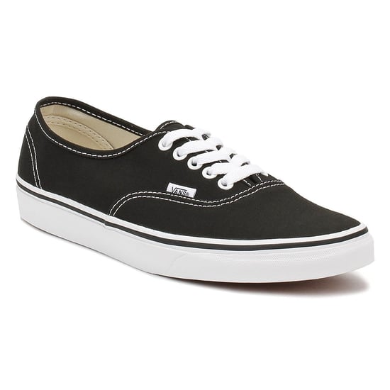 Zapatillas de skate vulcanizadas en lienzo negras y blancas Vans Authentic unisex - Image 2