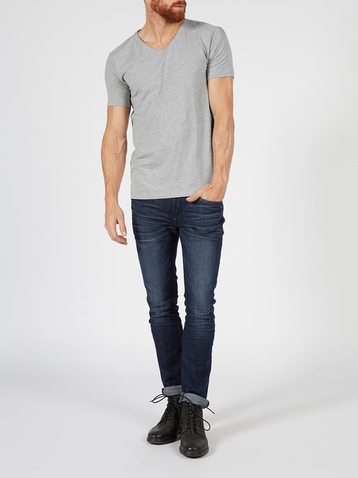 Petrol Industries - 2-pack Basic T-shirt V-Neck Men - Light Grey Melee