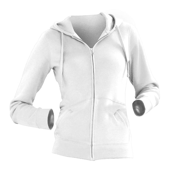 Russell Ladies Premium Authentic Zipped Hoodie (3-Layer Fabric) (White) - Image 2