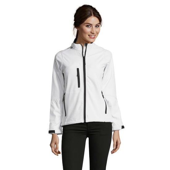 SOLS Womens/Ladies Roxy Soft Shell Jacket (White) - Image 1
