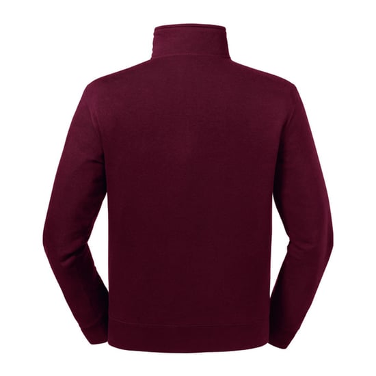 Russell Mens Authentic Quarter Zip Sweatshirt (Burgundy) - Image 2