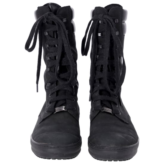Tods' Lace-Up Combat Boots in Black Suede - Image 3