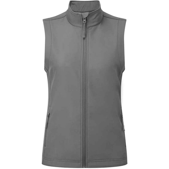 Premier Womens/Ladies Windchecker Gilet (Dark Grey) - Image 1