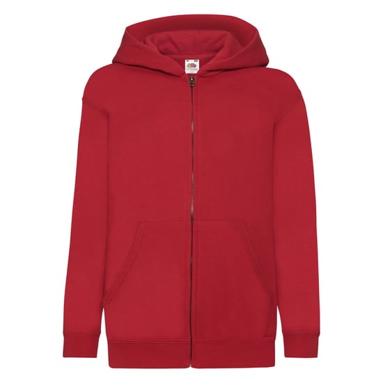 Fruit of the Loom Childrens/Kids Classic Full Zip Hoodie (Red) - Image 1