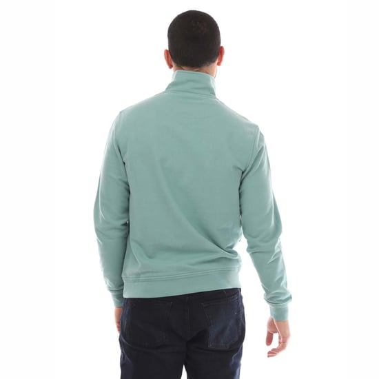 Men's Belstaff Cotton Fleece Quarter Zip Sweatshirt in Blue