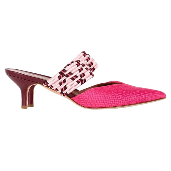 Malone Souliers Woven Maisie Sandals in Pink Raffia - Image 1