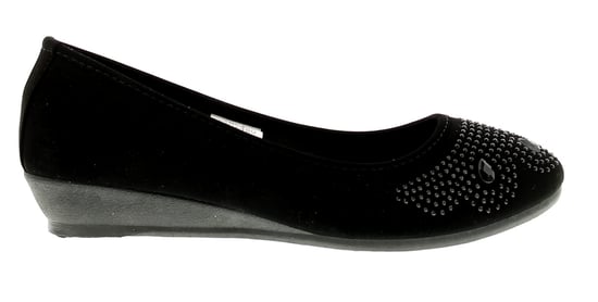 Platino Womens Shoes Wedges Diamante Tasha 2 Slip On black