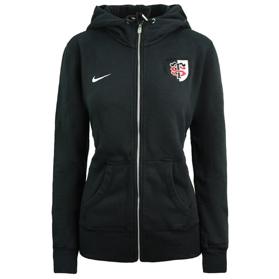 Nike Rugby Stade Toulousain Zip Up Hoodie Womens Black Jumper 454221 010 - Image 1