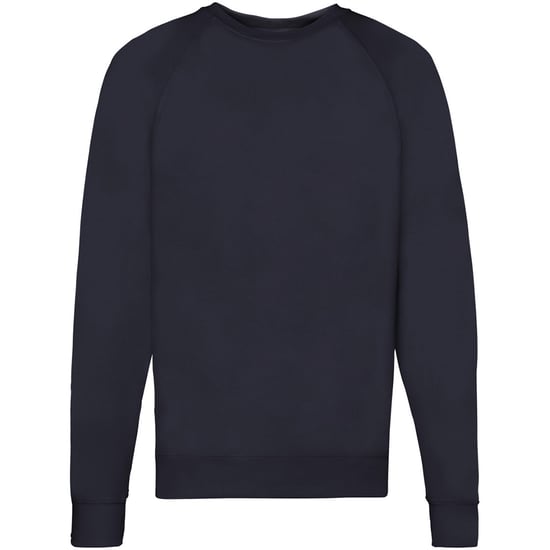 Fruit Of The Loom Mens Lightweight Raglan Sweatshirt (240 GSM) (Deep Navy) - Image 2
