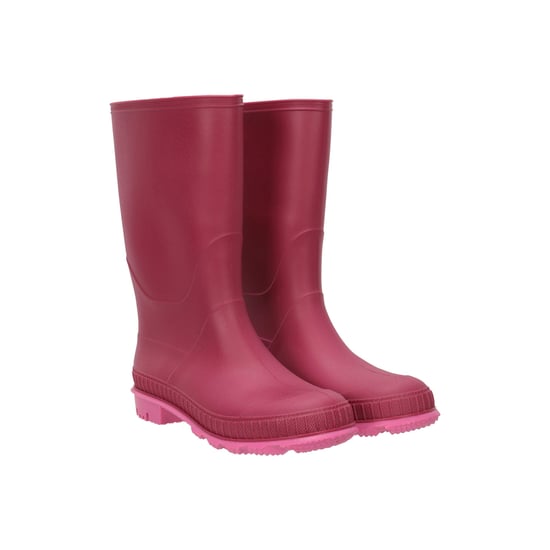 Mountain Warehouse Childrens/Kids Plain Wellington Boots (Berry) - Image 1