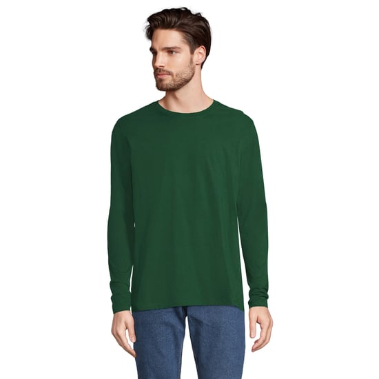 SOLS Mens Imperial Cotton Long-Sleeved T-Shirt (Bottle Green) - Image 1