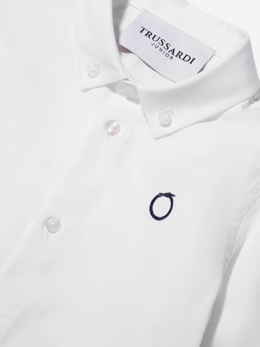 Trussardi Boys Barlog Shirt in Ivory