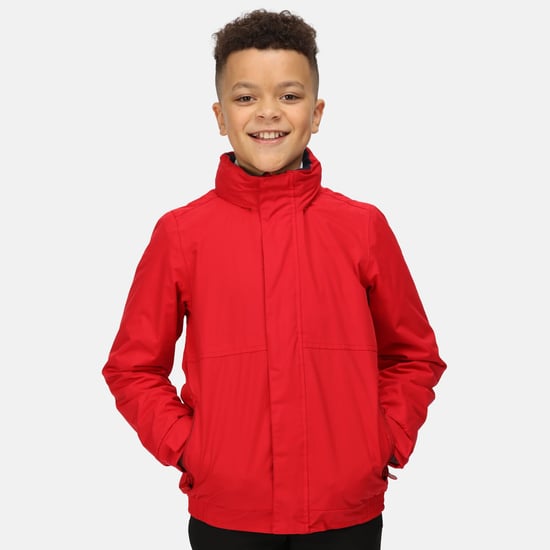 Regatta Kids/Childrens Waterproof Windproof Dover Jacket (Classic Red/Navy) - Image 3