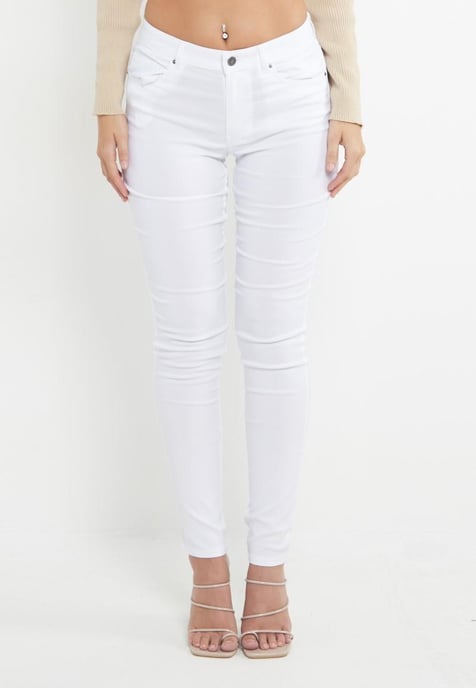 MYT Chinos ajustados y superelásticos para mujer, color blanco - Image 6