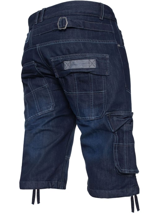 Pantalones cortos vaqueros Enzo Cargo Combat para hombre - Image 2