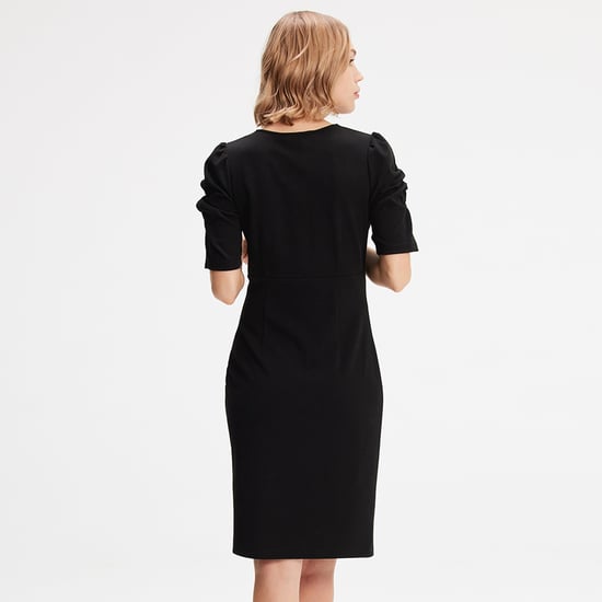 Jersey dress with zip side - Image 4
