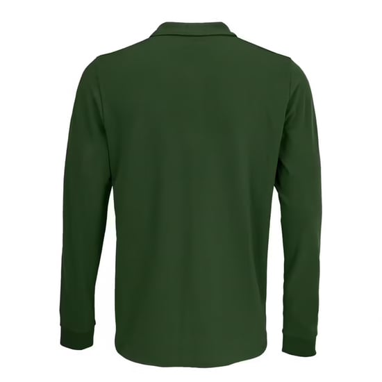 SOLS Unisex Adult Polycotton Long-Sleeved Polo Shirt (Bottle Green) - Image 2