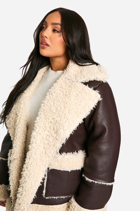 Plus Borg Trim Jacket