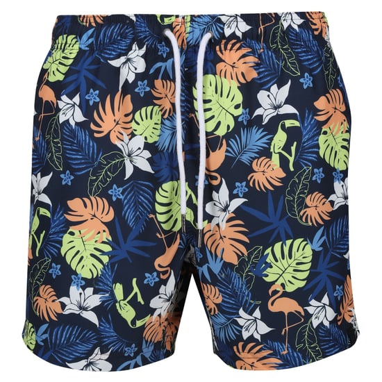 Regatta Mens Loras Tropical Swim Shorts (Navy)