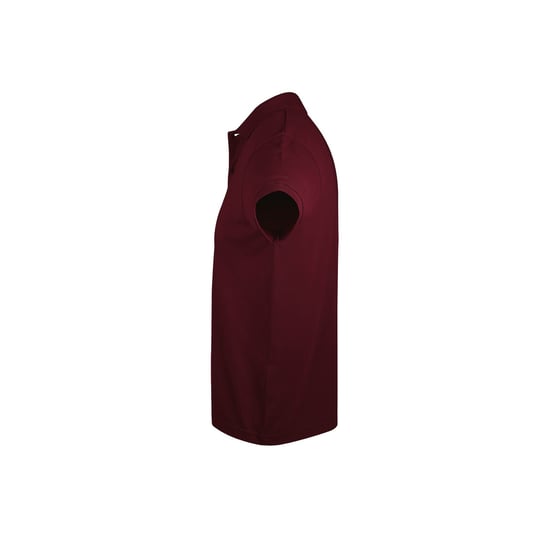 SOLs Mens Prime Pique Plain Short Sleeve Polo Shirt (Burgundy) - Image 3