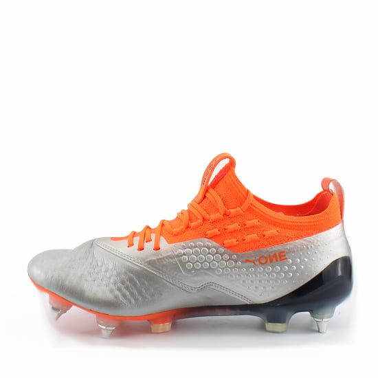 Puma One 1 Mx SG Silver Synthetic Mens Lace Up Football Boots 104737 01
