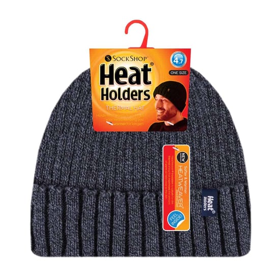 3.6 tog Fleece Lined Mens Thermal Turn Over Cuff Winter Beanie Hat - Image 2