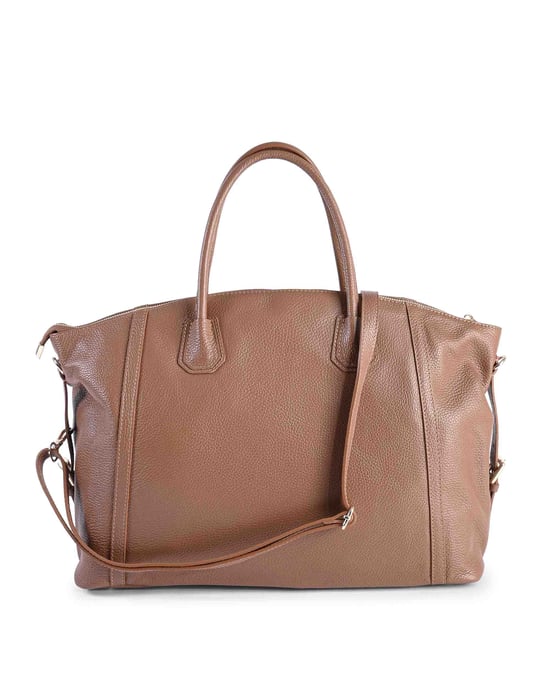 V Italia Bolso de Mano para Mujer CE01 Dollaro Cuoio - Image 4