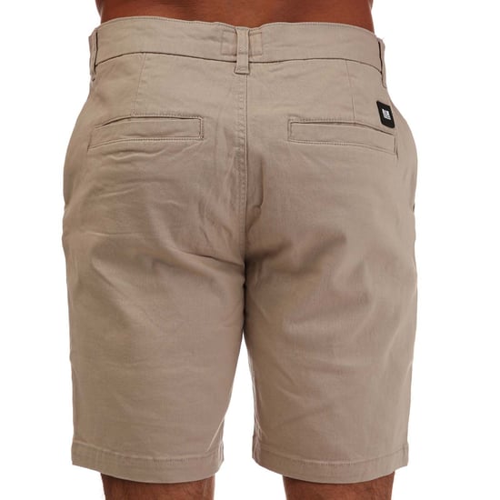 Men's Weekend Offender Dillenger Cotton Twill Chino Shorts in Stone