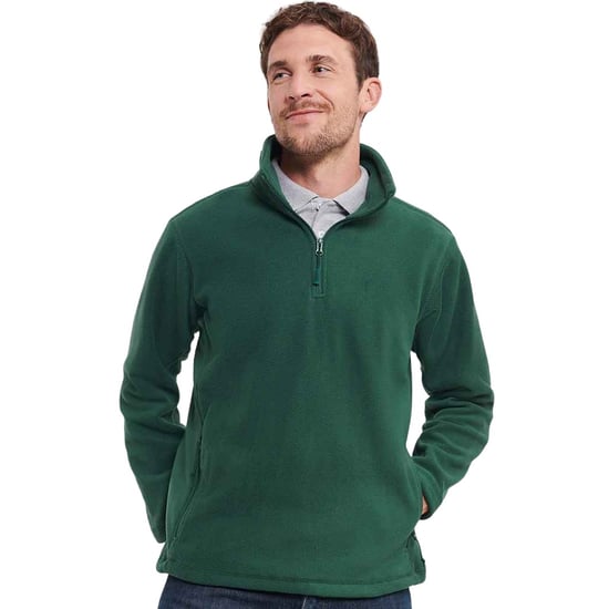 Russell Mens Zip Neck Outdoor Fleece Top (Bottle Green) - Image 4