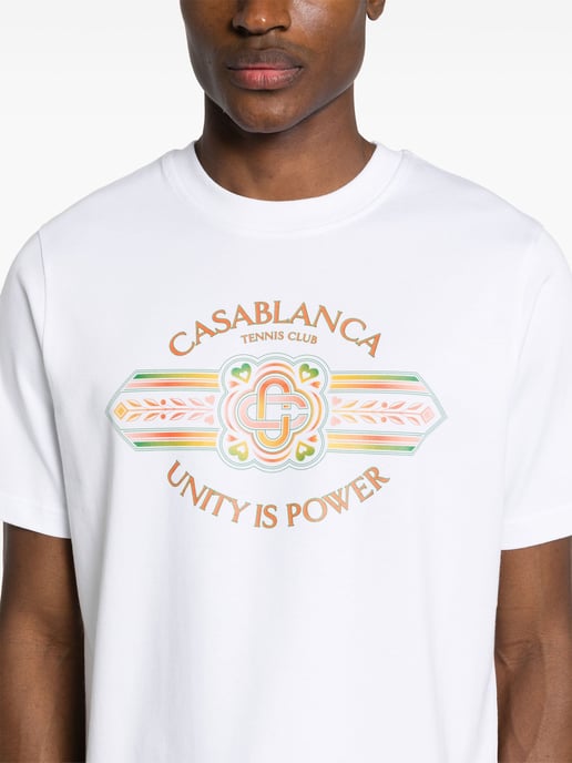 Casablanca La unión hace la fuerza Camiseta estampada en blanco - Image 2