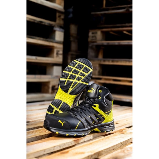 Puma Safety Velocity 2.0 MID S3 Leather Yellow Safety Boots - Image 5