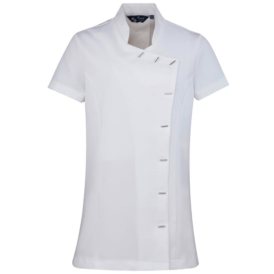 Premier Womens/Ladies Orchid Short-Sleeved Tunic (White) - Image 1