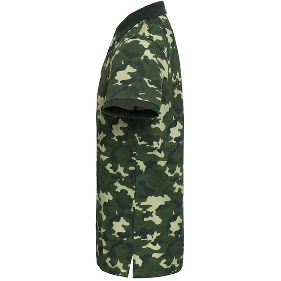 Asquith & Fox Mens Short Sleeve Camo Print Polo Shirt (Camo Green) - Image 3