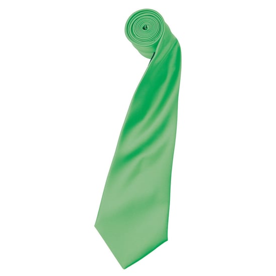 Premier Unisex Adult Colours Satin Tie (Apple Green) - Image 1