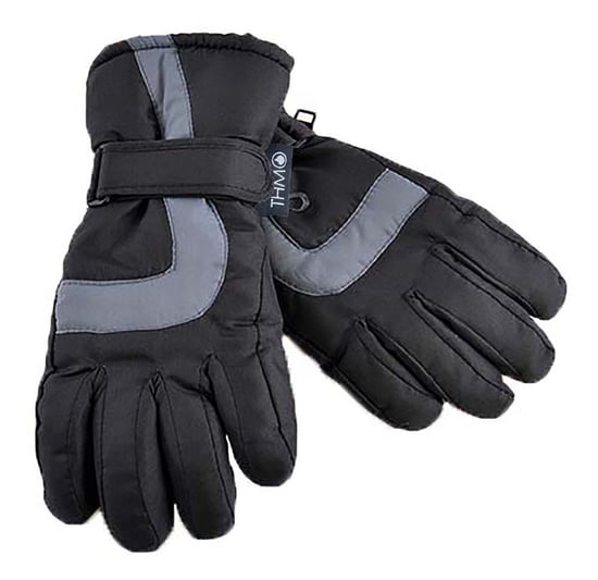 Guantes de esquí para niños con Thinsulate | THMO | Guantes de esquí para niños con forro polar impermeable - Negro - Image 1